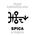 Astrology: SPICA (The Royal Behenian kabbalistic star) Royalty Free Stock Photo